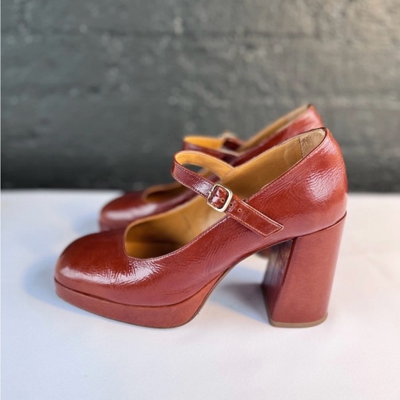 Sézane Georgia High Mary Janes Polished Camel - 39/8 - Picture 5 of 7